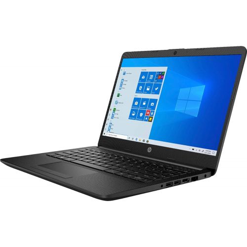 에이치피 HP 14“ HD Computer Laptop, AMD Athlon Silver 3050U (Beats i3-7100U), 4GB DDR4 RAM, 128GB PCLe SSD, Wireless-AC WiFi Bluetooth, Type-C HDMI, Jet Black Windows 10 Home S with GOLDOXI