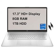 HP Flagship 17 Business Laptop Computer 17.3 HD+ Display 11th Gen Intel Core i3-1115G4 (Beats i5-8265U) 8GB RAM 1TB HDD USB-C HD Webcam Win10 Silver + HDMI Cable