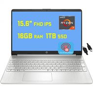 HP Flagship Laptop 15 Business Laptop Computer 15.6” Diagonal FHD IPS Touchscreen AMD 8-Core Ryzen 7 4700U (Beats i7-10710U) 16GB RAM 1TB SSD USB-C Win10 + HDMI Cable