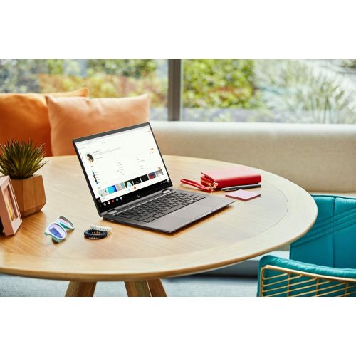 에이치피 2021 HP X360 2 in 1 Laptop 14 Touch-Screen HD Chromebook, Intel Celeron N4000, 4GB Memory, 32GB eMMC Storage, USB Type C, WiFi, Webcam, Chrome OS, Ceramic White + 32GB TiTac Card