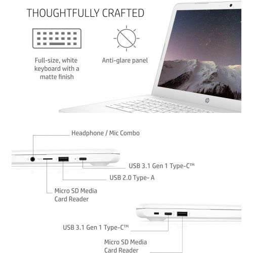 에이치피 HP Chromebook 14 Laptop, Dual-core Intel Celeron Processor N3350, 4 GB RAM, 32 GB eMMC Storage, 14-inch FHD IPS Display, Google Chrome OS, Dual Speakers and Audio by B&O (14-ca051n