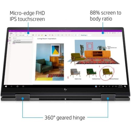 에이치피 2020 HP Envy X360 2-in-1 15.6 FHD IPS Touchscreen Premium Laptop PC AMD 4th Gen Ryzen 5 Six-Core 4500U 24GB RAM 1TB PCIe SSD Backlit Keyboard Fingerprint Reader WiFi 6 Windows 10