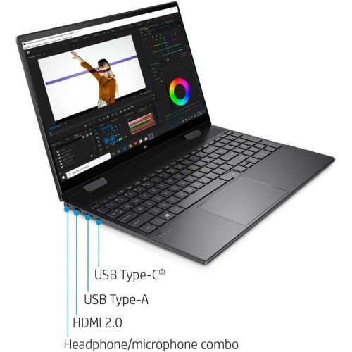 에이치피 2020 HP Envy X360 2-in-1 15.6 FHD IPS Touchscreen Premium Laptop PC AMD 4th Gen Ryzen 5 Six-Core 4500U 24GB RAM 1TB PCIe SSD Backlit Keyboard Fingerprint Reader WiFi 6 Windows 10