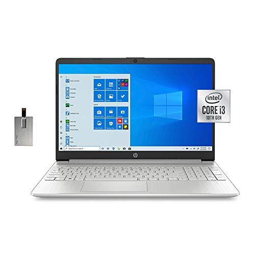 에이치피 2021 HP 15.6 HD Micro-Edge Laptop Computer, 10th Gen Intel Core i3-1005G1, 32GB RAM, 2TB PCIe SSD, Intel UHD Graphics, Speakers, HD Webcam, USB-C, Bluetooth, Win 10S, Silver, 32GB