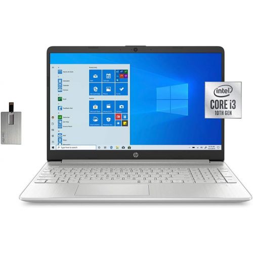 에이치피 2021 HP 15.6 HD Micro-Edge Laptop Computer, 10th Gen Intel Core i3-1005G1, 32GB RAM, 2TB PCIe SSD, Intel UHD Graphics, Speakers, HD Webcam, USB-C, Bluetooth, Win 10S, Silver, 32GB