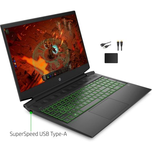 에이치피 2020 HP Pavillion 16.1 FHD 144Hz IPS Gaming Laptop Intel Core i5-10300H 16GB RAM 512GB PCIe SSD Boot + 1TB HDD NVIDIA GTX 1660Ti Backlit Keyboard Windows 10 + HDMI Cable