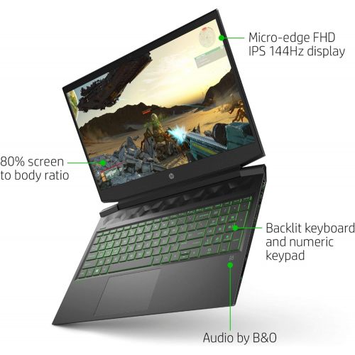 에이치피 2020 HP Pavillion 16.1 FHD 144Hz IPS Gaming Laptop Intel Core i5-10300H 16GB RAM 512GB PCIe SSD Boot + 1TB HDD NVIDIA GTX 1660Ti Backlit Keyboard Windows 10 + HDMI Cable