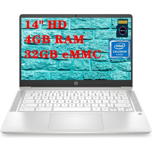 에이치피 HP 14 Chromebook Laptop Computer I 14 HD SVA Anti-Glare Display I Intel Celeron N4000 Processor I 4GB DDR4 32GB eMMC I Audio by B&O Backlit Webcam Chrome OS + 16GB Micro SD Card