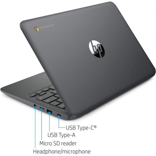 에이치피 HP Chromebook 11.6 HD Widescreen ComfyView LED-Backlit Laptop Intel Celeron N3350 4GB RAM 32GeMMc Flash Memory Webcam WiFi Chrome OS (4GB RAM 32Ge MMc Memory 32GB MicroSD Card)