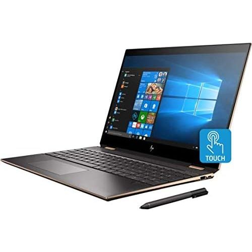 에이치피 HP Spectre x360-15t Home and Business Laptop (Intel i7-8565U 4-Core, 16GB RAM, 512GB SSD, NVIDIA GeForce MX150, 15.6 Touch 4K UHD (3840x2160), Fingerprint, WiFi, Bluetooth, Webcam,