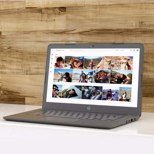 에이치피 HP Chromebook, 14 HD Laptop, Intel Celeron N3350, 4GB RAM, 32GB eMMC, Intel HD Graphics 500, SD Card Reader, Chrome OS, with TSBEAU USB LED Light & 4-Port USB 3.0 Hub & 32GB Micro