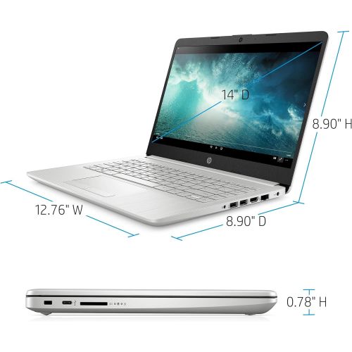 에이치피 2021 Newest HP 14 HD Laptop PC, Ryzen 3-3250U Dual Core Processor, 8GB DDR4 RAM, 512GB M.2 SSD, AMD Vega 3 Graphics, RJ-45, HDMI, Bluetooth, Webcam, Windows 10 Pro w/RE USB 3.0 Fla