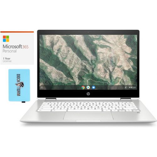 에이치피 HP Chromebook x360 14b-ca Home and Business Laptop (Intel Celeron N4000 2-Core, 4GB RAM, 32GB eMMC, Intel UHD 600, 14.0 Touch HD (1366x768), WiFi, Chrome OS) with MS 365 Personal ,