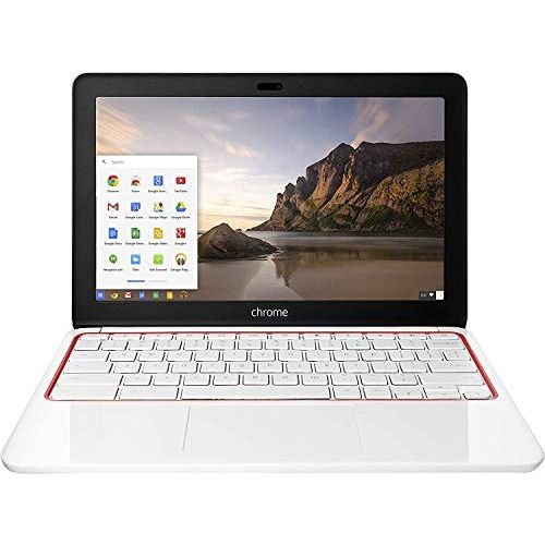 에이치피 HP 11.6 Chromebook Laptop Computer for Business Student, Samsung Exynos 5250 1.7GHz CPU, 2GB RAM, 16GB eMMC, Bluetooth, WiFi, Webcam, White & Red, Chrome OS