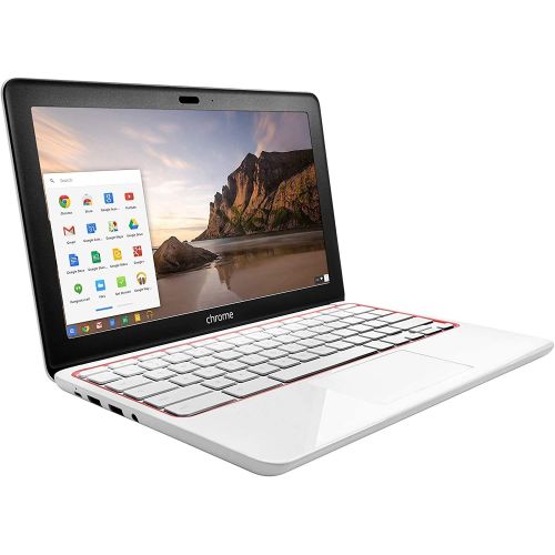 에이치피 HP 11.6 Chromebook Laptop Computer for Business Student, Samsung Exynos 5250 1.7GHz CPU, 2GB RAM, 16GB eMMC, Bluetooth, WiFi, Webcam, White & Red, Chrome OS