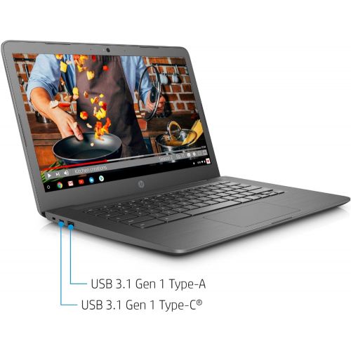 에이치피 HP 14 Chromebook, Touch Screen Laptop, Intel Celeron Processor N3350, 4GB Memory - 32GB eMMC, Bluetooth, Webcam, Chrome Os, Gray