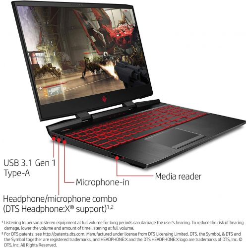 에이치피 2019 HP OMEN VR Ready 15.6 FHD IPS Gaming Laptop Computer - 9th Gen Intel Hexa-Core i7-9750H Up to 4.5GHz - 32GB DDR4 RAM 1TB PCIE SSD - NVIDIA GeForce RTX 2070 8GB - Backlit Keybo
