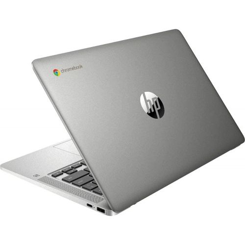 에이치피 Newest HP 14 FHD WLED-Backlit Chromebook Intel Celeron N4000 Processor 32GB eMMC 4GB Memory WiFi Chrome OS Silver with 64GB MicroSD Card Bundle