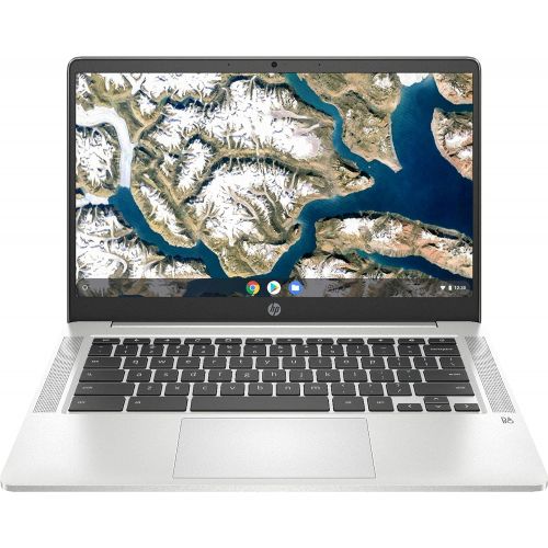 에이치피 Newest HP 14 FHD WLED-Backlit Chromebook Intel Celeron N4000 Processor 32GB eMMC 4GB Memory WiFi Chrome OS Silver with 64GB MicroSD Card Bundle