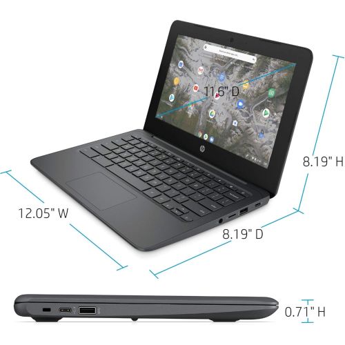 에이치피 HP Chromebook 11.6 HD Widescreen ComfyView LED-Backlit Laptop Intel Celeron N3350 4GB RAM 32GeMMc Flash Memory Webcam WiFi Chrome OS (4GB RAM 32Ge MMc Memory 128GB MicroSD Card)