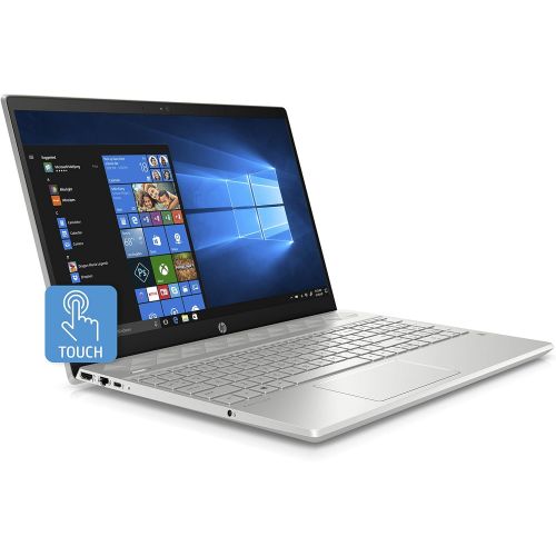 에이치피 HP Pavilion 15.6 Full HD IPS Touchscreen Notebook Computer, Intel Core i5-8265U 1.6GHz, 8GB RAM, 1TB HDD, Windows 10 Home, Mineral Silver