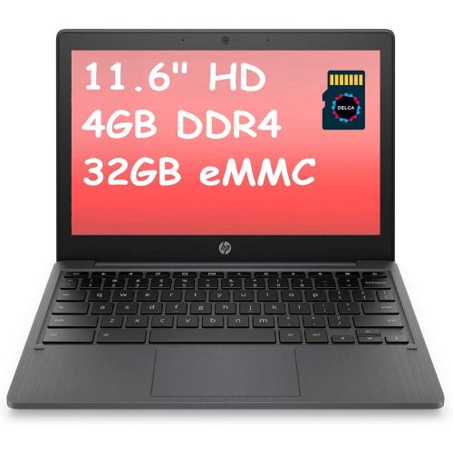 에이치피 HP Chromebook 11 Laptop Computer I 11.6?HD Anti-Glare Display I MediaTek MT8183 Octa-Core I 4GB RAM 32GB eMMC I USB-C HD Webcam Bluetooth Chrome OS + 32GB Micro SD Card