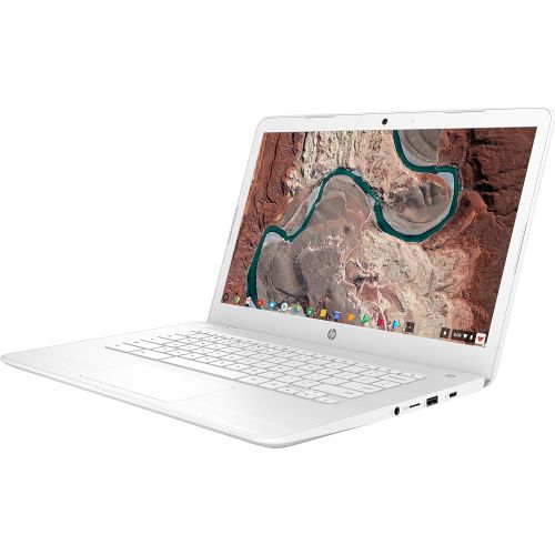 에이치피 Newest HP 14-inch Chromebook HD SVA (1366 x 768) Touchscreen, Intel Dual Core Celeron N3350 1.1GHz, 4GB DD3L RAM, 16GB eMMc Hard Drive, Bluetooth, HDMI, Stereo Speakers, HD Webcam,