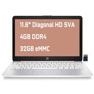 HP Stream 11 Premium Laptop Computer I 11.6 Diagonal HD SVA Anti-Glare Display I Intel Celeron N4020 Processor I 4GB DDR4 32GB eMMC I USB-C Bluetooth HDMI Win10 + 32GB MicroSD Card