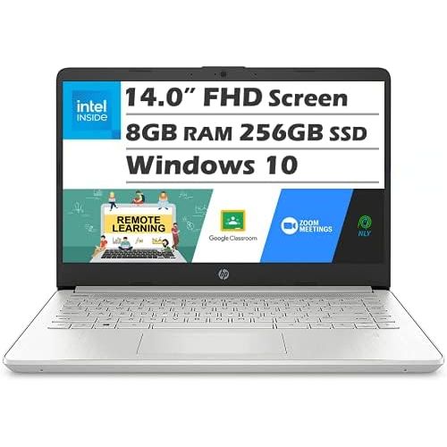 에이치피 2021 Newest HP Laptop, 14” Full HD Display, Intel Core i3-1115G4 up to 4.1GHz, 8GB RAM, 256GB SSD, Micro-Edge & Anti-Glare Screen, Thin & Portable, Windows 10 Home in S Mode + Nly