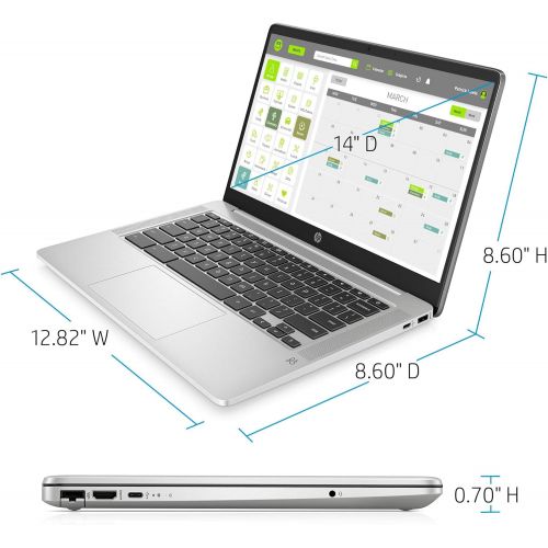 에이치피 HP Chromebook 14 Laptop Computer I 14 FHD IPS Anti-Glare I Intel Celeron N4000 I 4GB DDR4 64GB eMMC I USB-C Webcam B&O Play Intel UHD Graphics 600 Chrome OS + USB Extension