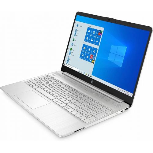 에이치피 Flagship HP 15 Business Laptop Computer 15.6 Diagonal HD Touchscreen AMD Octa-Core Ryzen 7 4700U (Beats i7-10510U) 12GB RAM 256GB SSD USB-C Webcam Win10 Silver + HDMI Cable