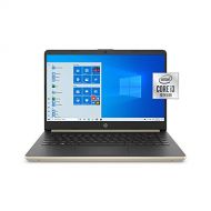 HP 14 Inch HD WLED-Backlight Business Laptop Intel Core i3-1005G1 4GB DDR4 RAM 128GB SSD WiFi Bluetooth HDMI Windows 10 Home S Gold with Accessory Bundle