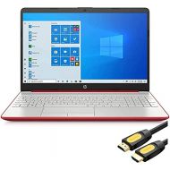 HP 15.6 HD Micro-Edge Laptop Scarlet Red, Intel 4-Core Pentium Silver N5030 up to 3.10 GHz, 4GB RAM, 256GB SSD, Webcam, USB-C, Ethernet, Numberpad, HDMI, Myrtix HDMI Cable, Win 10