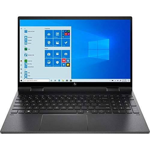 에이치피 Newest HP Envy x360 2-in-1 15.6 FHD IPS Touch-Screen Laptop, 6 Core AMD Ryzen 5-4500U, Backlit Keyboard, Fingerprint Reader, Webcam, HDMI, USB-C, WiFi 6, Black, Windows 10 (16GB RA