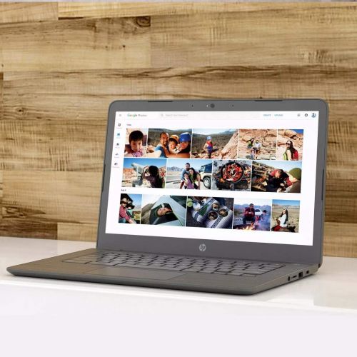 에이치피 2021 Newest HP Chromebook 14 HD Anti-Glare Screen Laptop Intel Celeron N3350 Dual Core HD Graphics 4GB DDR4 32GB eMMC USB Typc-C Lightweight up to 11 Hour Battery w/Ontrend 32GB Mi