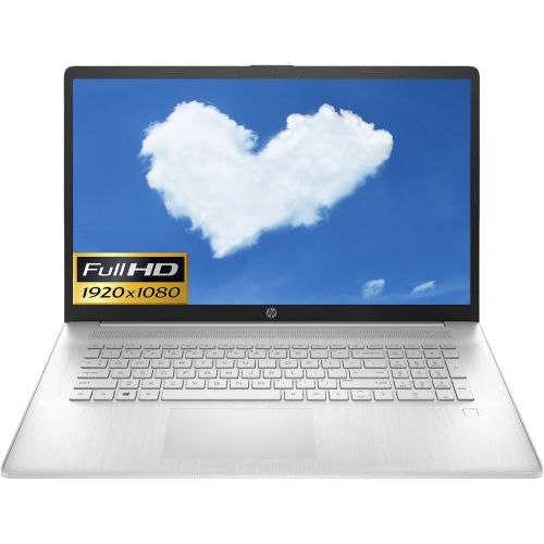에이치피 HP Laptop 17.3 FHD IPS Display, AMD Ryzen 5 5500U 6 Core CPU (Beat Core i5-11300H), 32GB RAM, 1TB PCIe SSD, HD Webcam, WiFi, Bluetooth, HDMI, Win10, Free Upgrade to Win11 When Avai