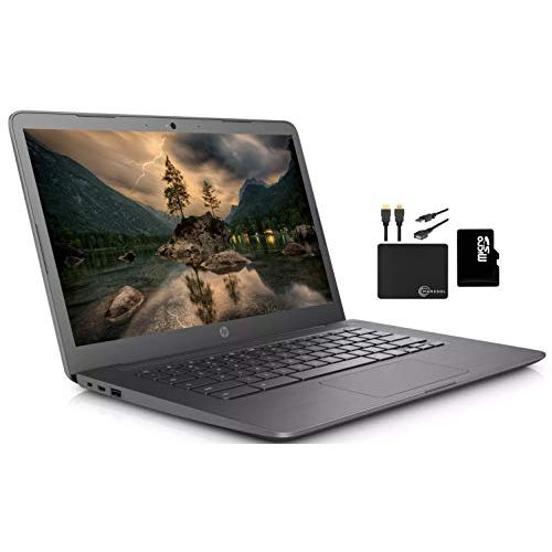 에이치피 2020 HP Premium Chromebook 14” HD Laptop Business & Student, Intel Celeron N3350,up to 2.4GHz,4GB RAM,32GB eMMC +128GB SD Card,HD Webcam Bluetooth WiFi Chrome OS,11+ Hour Battery,w