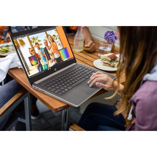 에이치피 HP 14-DK Laptop AMD A4-9125 4GB RAM 64GB eMMC Hard Drive 14-Inch HD WLED Microsoft Office 365 Personal