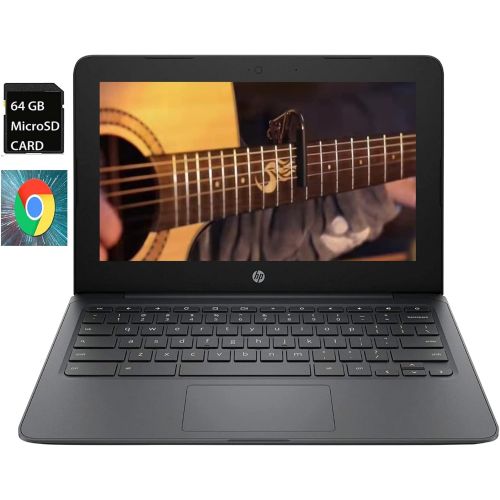 에이치피 HP 11.6 HD 1366 x 768 WLED-Backlit Chromebook, Intel Celeron N3350 up to 2.4GHz, 4GB Memory, 32GB eMMC, Wireless-AC, Bluetooth, Webcam, Media Reader, USB 3.1-C, Chrome OS, with 64G