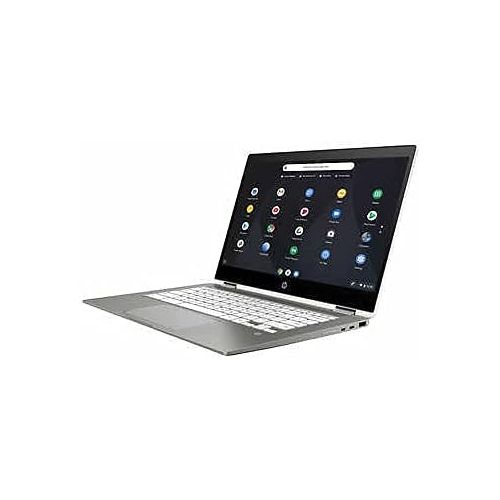 에이치피 HP Chromebook X360 14-inch Touchscreen 64GB eMMC Celeron N4020 (4GB Memory, Memory Card Reader, Chrome OS) White/ Mineral Silver, 14b-ca0645cl