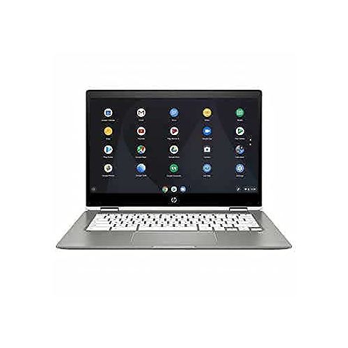 에이치피 HP Chromebook X360 14-inch Touchscreen 64GB eMMC Celeron N4020 (4GB Memory, Memory Card Reader, Chrome OS) White/ Mineral Silver, 14b-ca0645cl