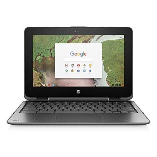 에이치피 HP Chromebook 11 x360 2-IN-1 11.6 (1366x768) TOUCHSCREEN, Celeron Dual-Core N3350 , 32GB SSD, 4GB, Bluetooth, Webcam Chrome OS (11-ae020nr, GRAY)