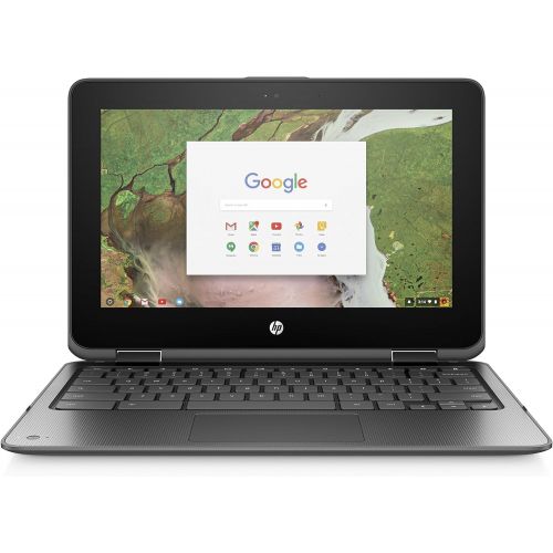 에이치피 HP Chromebook 11 x360 2-IN-1 11.6 (1366x768) TOUCHSCREEN, Celeron Dual-Core N3350 , 32GB SSD, 4GB, Bluetooth, Webcam Chrome OS (11-ae020nr, GRAY)