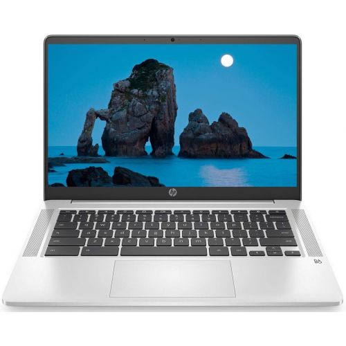 에이치피 HP 14 Pentium Chromebook Laptop I 14 HD SVA Display I Intel Quad-Core Pentium Silver N5000 I 4GB DDR4 64GB eMMC I Type-C B&O WebcamHP Fast Charge Chrome OS + 16GB Micro SD Card