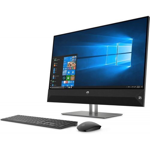 에이치피 HP Pavilion 27-inch All-in-One Computer, Intel Core i5+8400T, 8 GB RAM and 16 GB Intel Optane memory, 2 TB hard drive, Windows 10 (27-xa0050, Black)