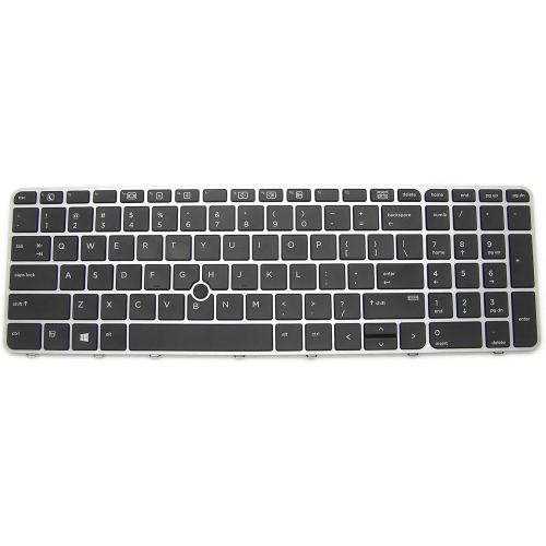 에이치피 New Genuine HP EliteBook 850 G3 Series US Keyboard with Frame 6037B0113701 836621-001