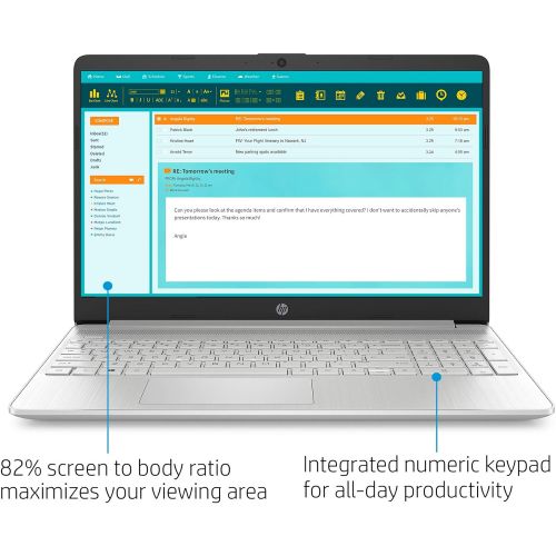 에이치피 HP 2020 15.6 HD Laptop Notebook Computer, 2-Core Intel Core i3-1005G1 1.2 GHz, 4GB RAM, 128GB SSD, No DVD, Webcam, Bluetooth, Wi-Fi, HDMI, Windows 10 S, TMLTT Bonus Kit