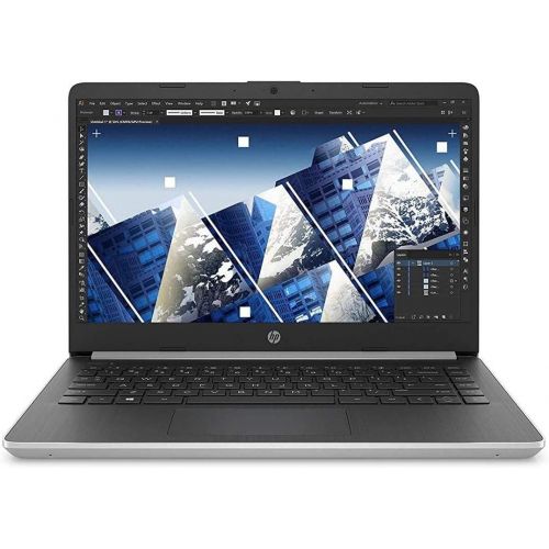 에이치피 HP 14 Inch HD WLED-Backlight Business Laptop Intel Core i3-1005G1 4GB DDR4 RAM 128GB SSD WiFi Bluetooth HDMI Windows 10 Home S Silver with HDMI Cable Bundle