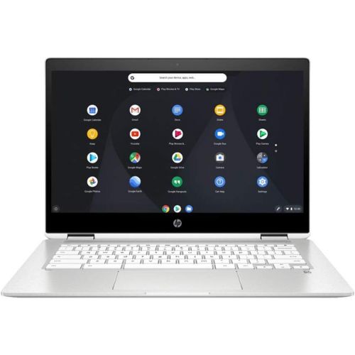 에이치피 2020 HP x360 2-in-1 Chromebook 14 HD Touchscreen Laptop Computer, Intel Celeron N4000, 4GB RAM, 32GB eMMC, B&O Audio, HD Webcam, Intel UHD Graphics 600, Chrome OS, White, 32GB Snow
