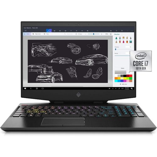 에이치피 HP OMEN New 15 Gaming Laptop, 15.6 Full HD, Intel Core i7-10750H, NVIDIA GeForce RTX 2070 with Max-Q (8 GB), 16 GB DDR4 RAM, 1TB 7200 RPM SATA Hard Drive and 512 GB SSD Storage, RG